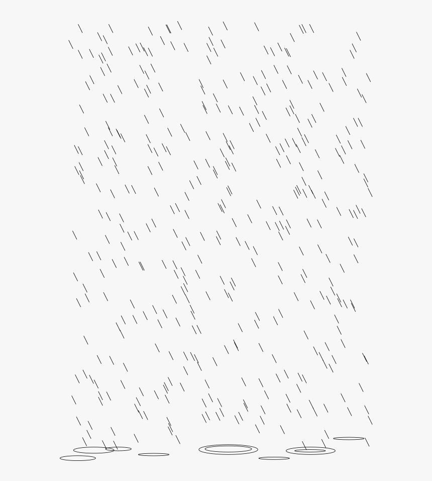 Rain With Puddle Svg Clip Arts - Rain Puddles Line Art, HD Png Download, Free Download