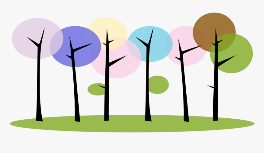 Arboles Colores Svg Clip Arts - Artistic Colourful Trees Png, Transparent Png, Free Download