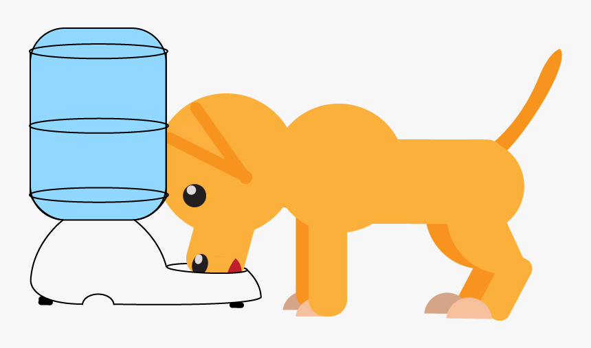 A Large Dog Water Dispenser Is A Wonderful Way To Ensure - Puppy Clip Art With Water Bowl, HD Png Download, Free Download