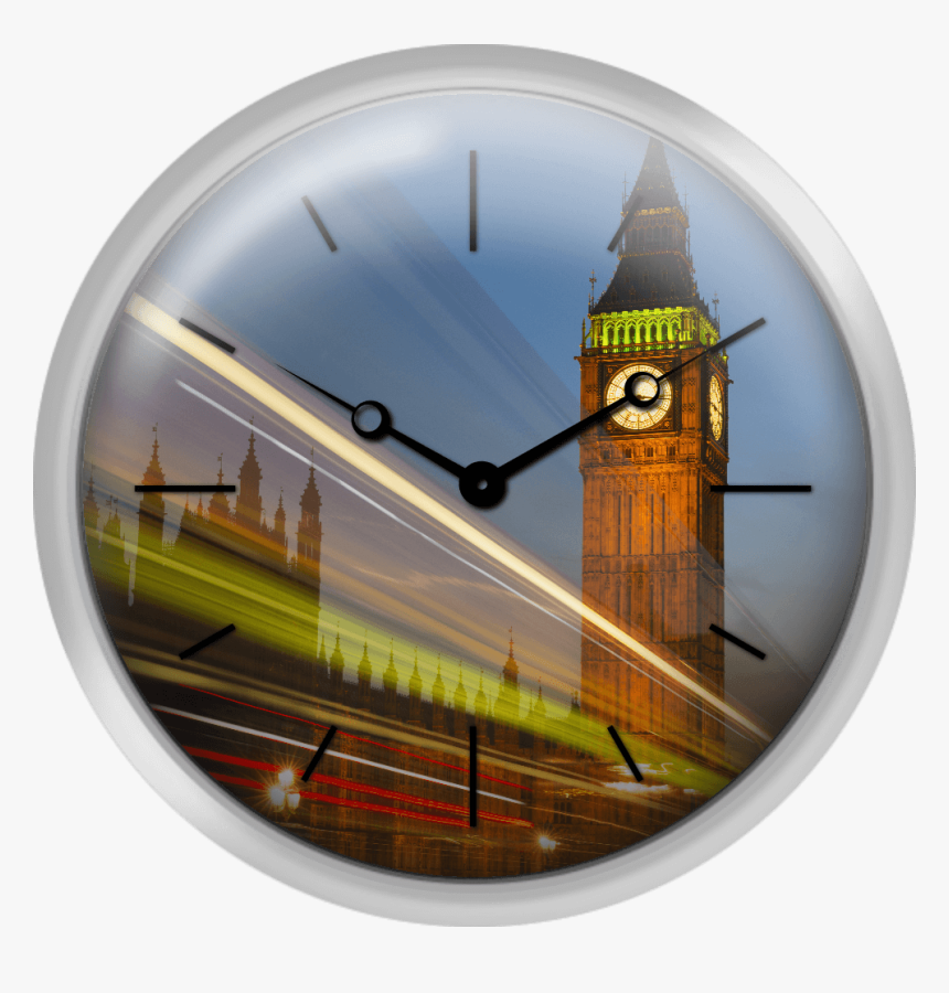 Uk England London Big Ben And Light Trails At Night - Big Ben, HD Png Download, Free Download