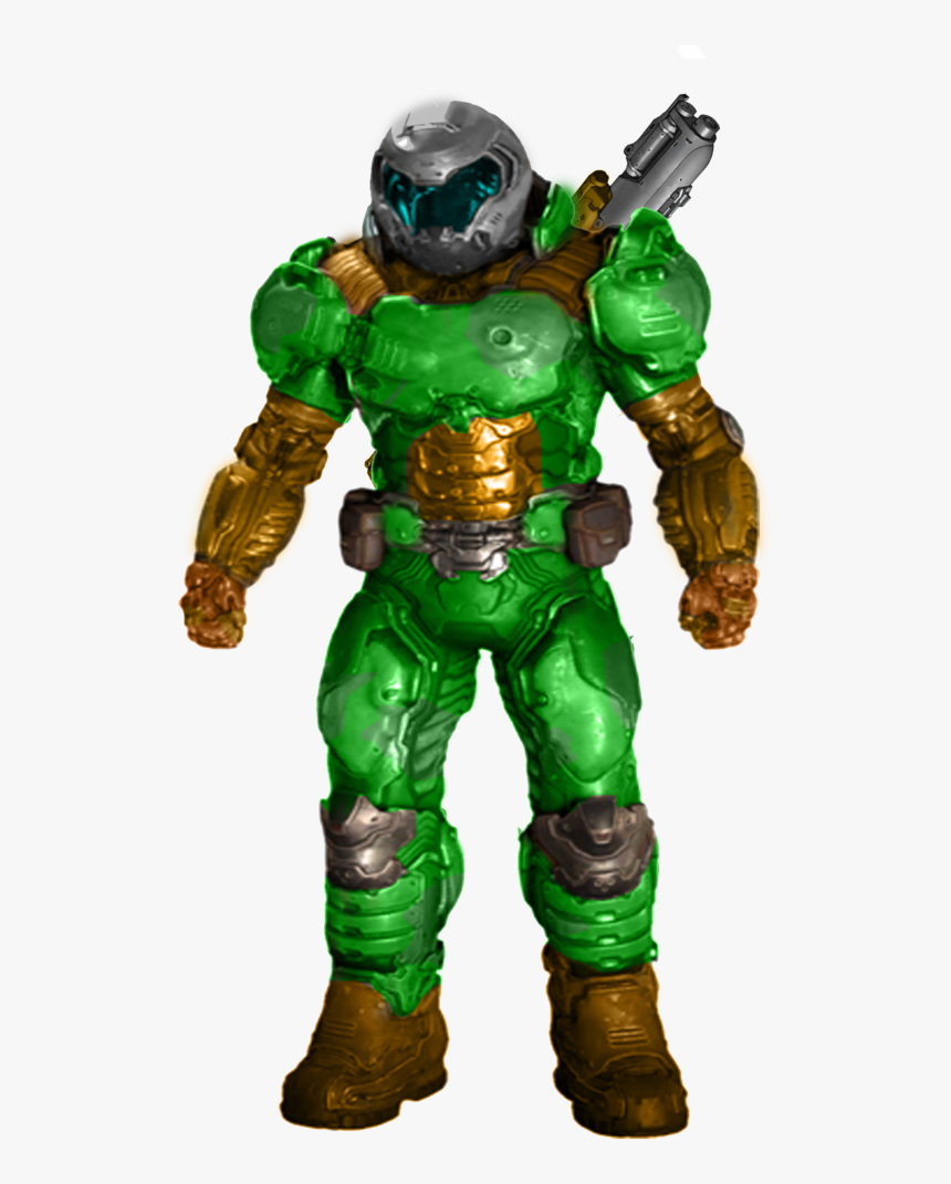 Classic Doom 4 Praetor Suit In Doom Guy"s Colors By - Doom Slayer Action Figure, HD Png Download, Free Download