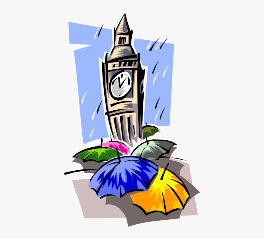 Vector Illustration Of Big Ben Clock Tower Palace Of - Symbol Of London Clipart, HD Png Download, Free Download