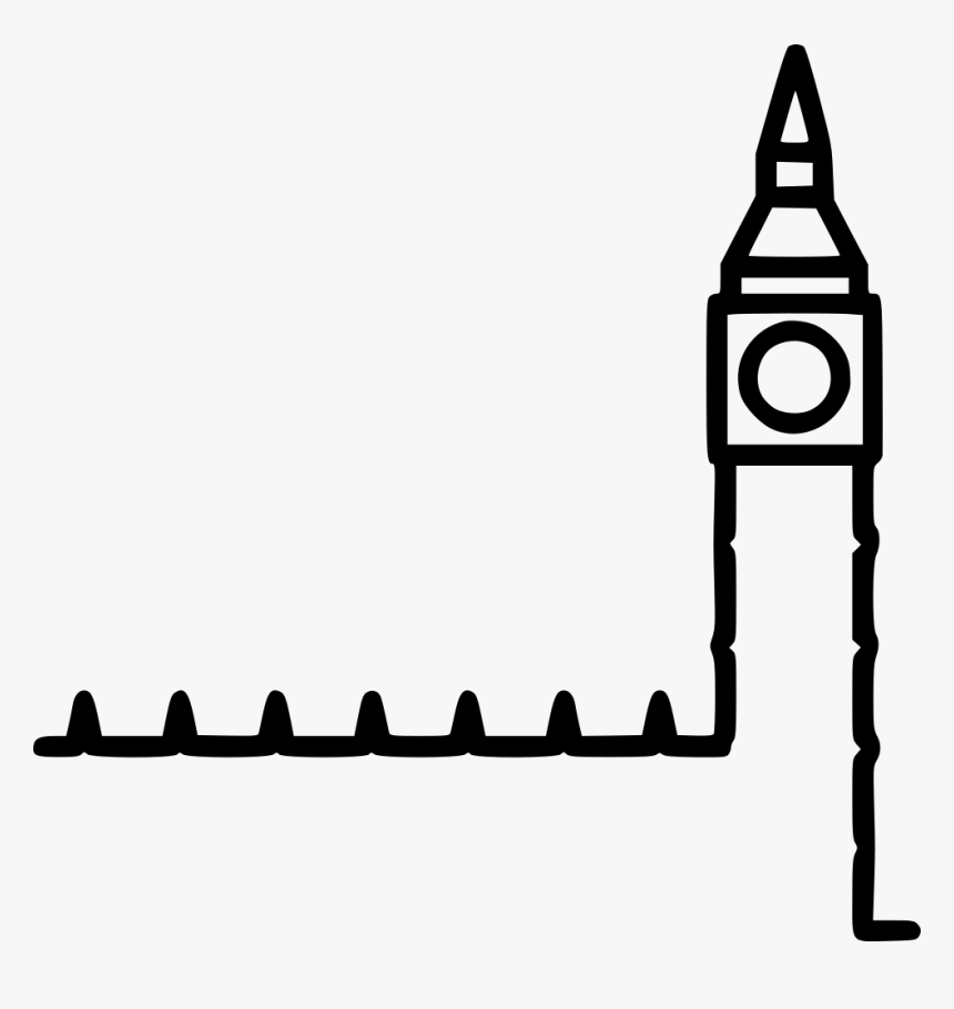 London Bigben - London Black And White Icon, HD Png Download, Free Download