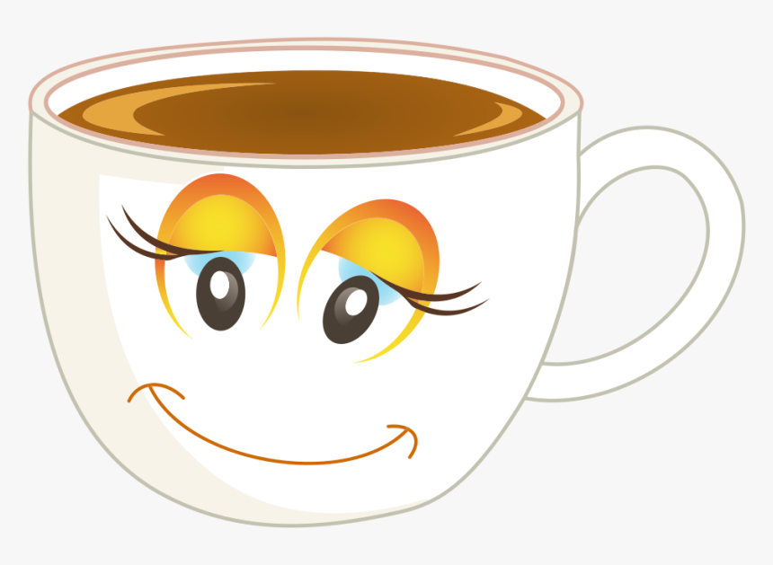 Anthropomorphic Happy Female Cup Of Coffee Or Tea Redrawn - Good Morning Friday With Coffee, HD Png Download, Free Download