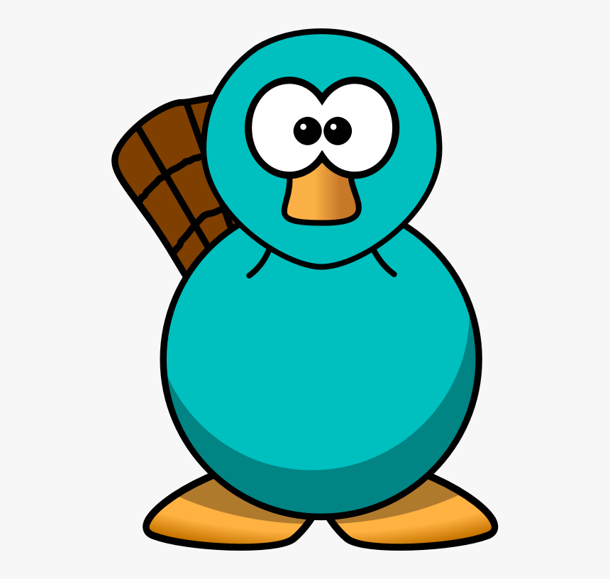 Cartoon Platypus Teal - Platypus Clip Art, HD Png Download, Free Download