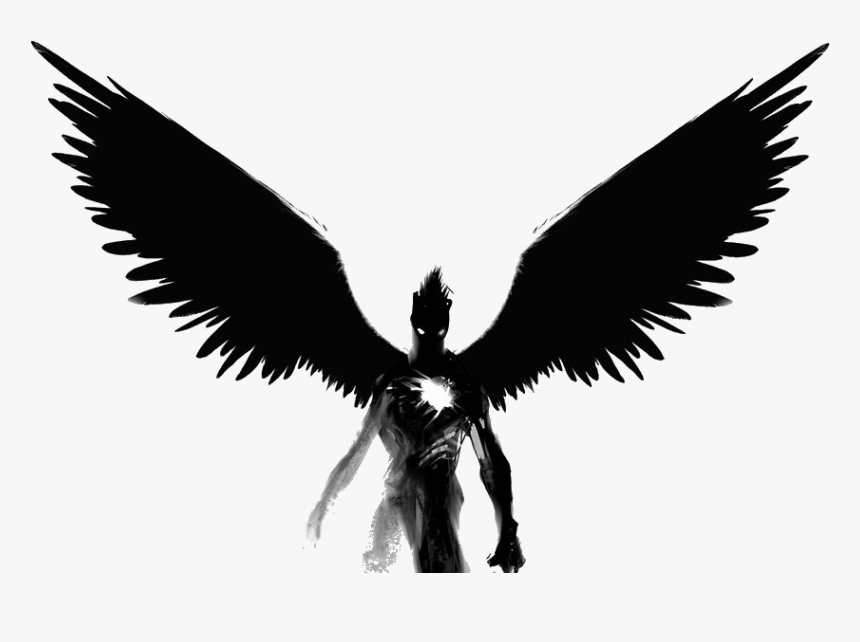 Clip Art Devil Transprent - Drawing Demon With Wings, HD Png Download, Free Download