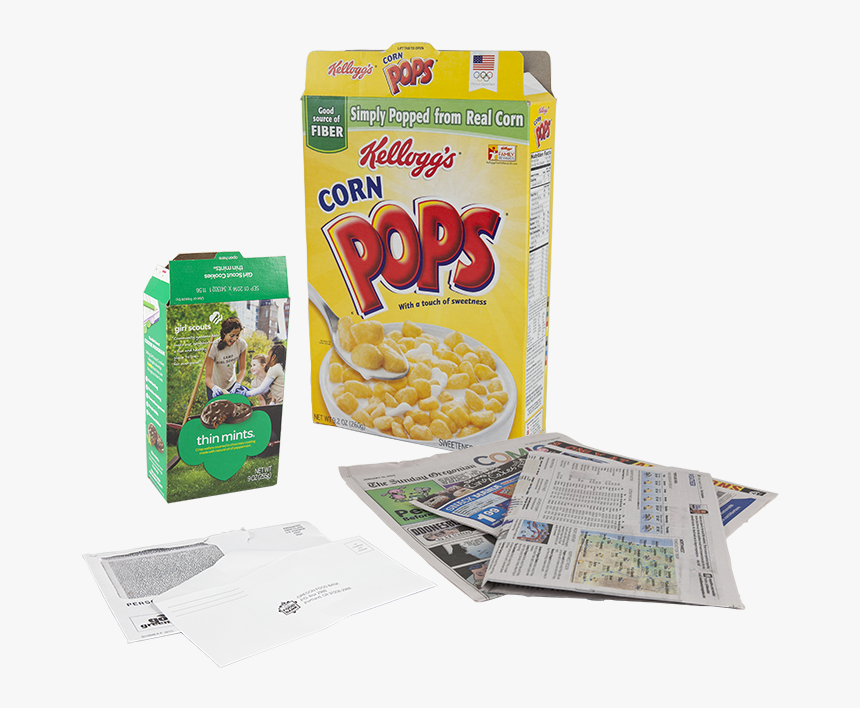 Cereal Box And Newspaper - Cereal Box Recycling Png, Transparent Png, Free Download