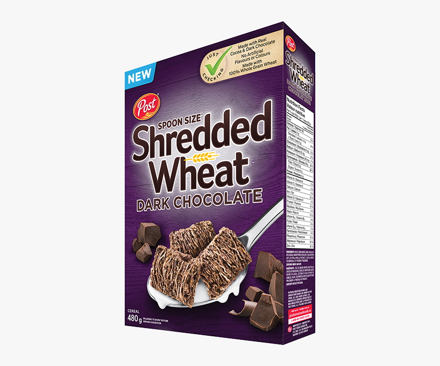Box Of Shredded Wheat Spoon Sized Dark Chocolate - Shredded Wheat Dark Chocolate, HD Png Download, Free Download