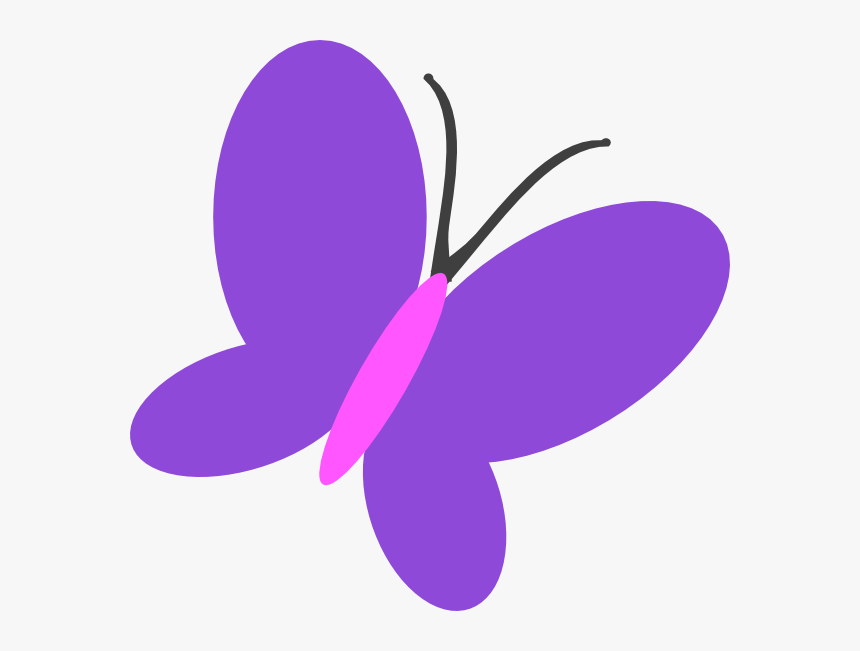 Butterfly Purple Clipart - Pink And Purple Butterfly Clipart, HD Png Download, Free Download