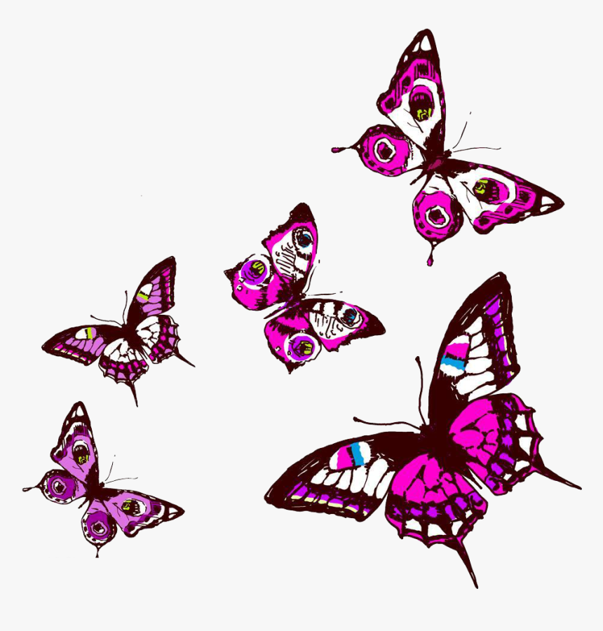 Insect Clipart Purple - Butterfly For Illustrator, HD Png Download, Free Download