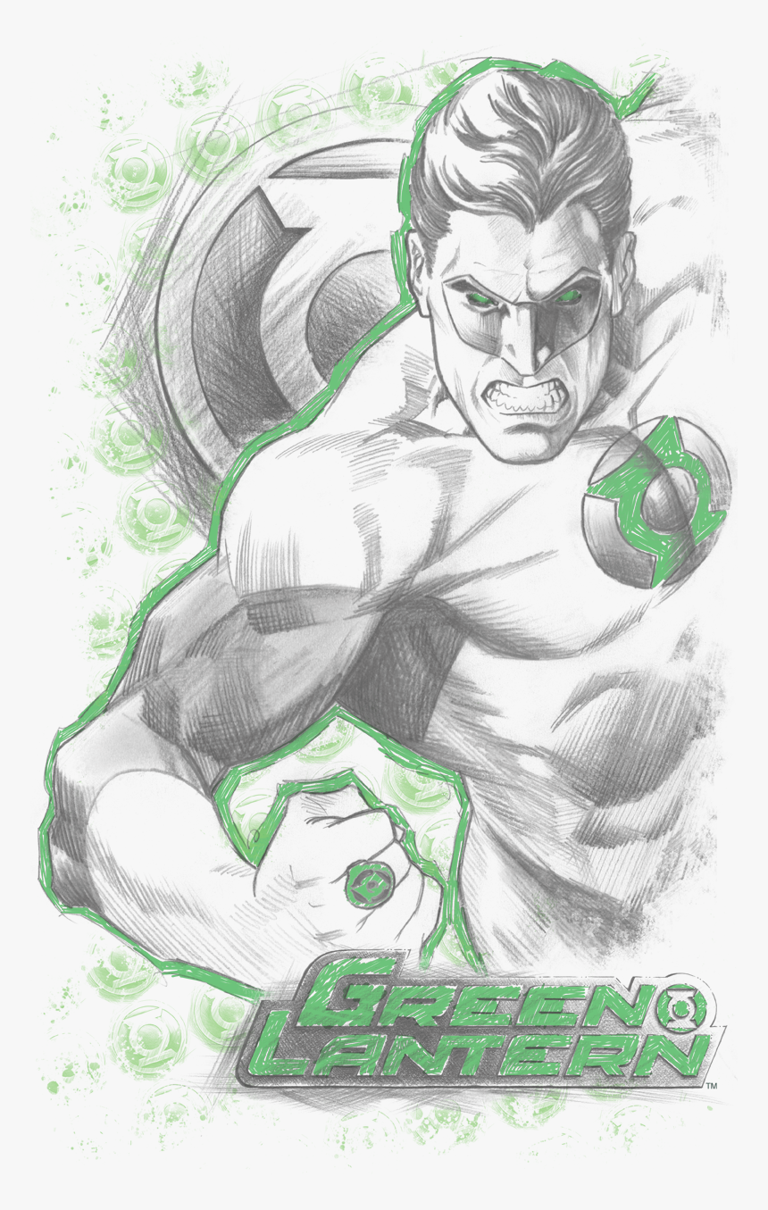 Sketch Pencil Sketch Green Lantern Drawing, HD Png Download, Free Download