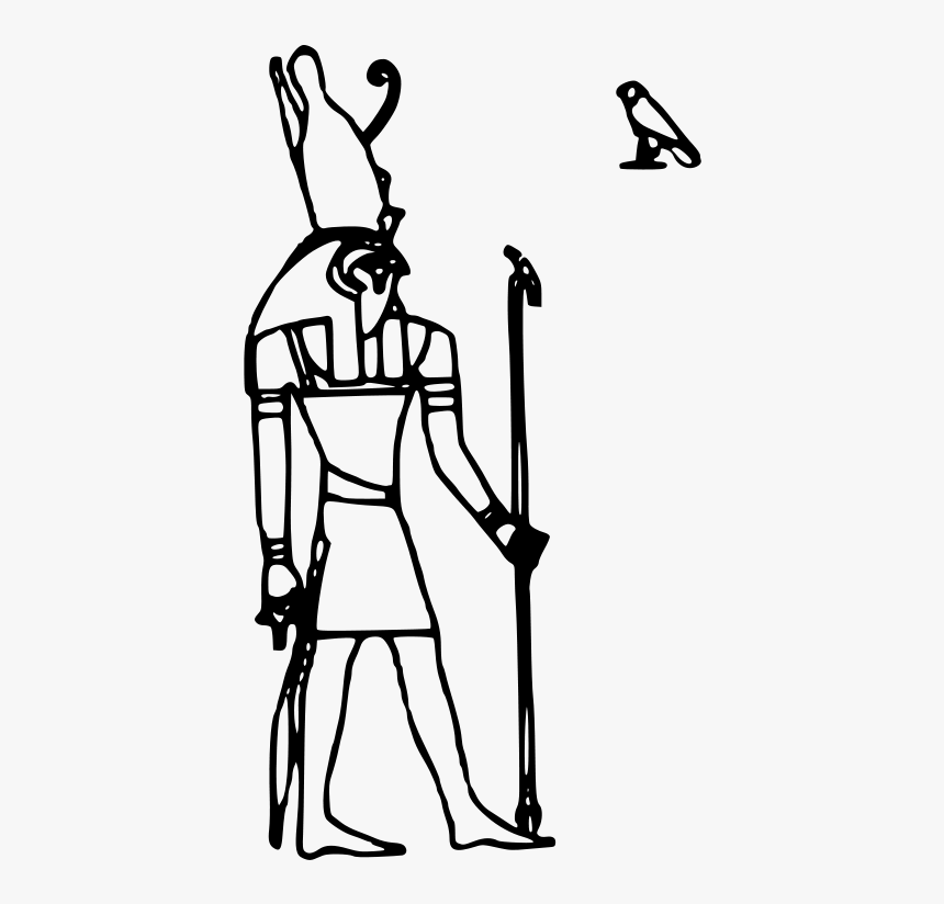 Ancient Egyptian Religion Eye Of Horus - Horus Egyptian God Outline, HD Png Download, Free Download