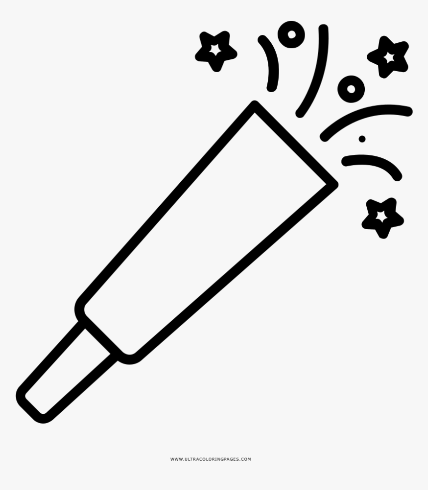 Party Blower Coloring Page - Party Horn Coloring Page, HD Png Download, Free Download