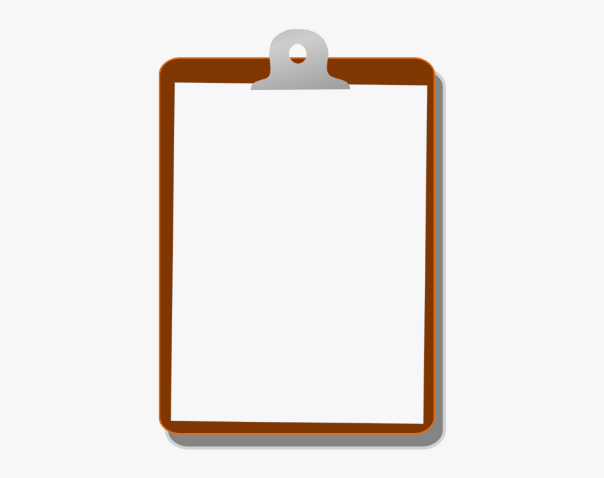 Clipboard With Blank Paper Vector Drawing - Clipboard Clipart, HD Png Download, Free Download