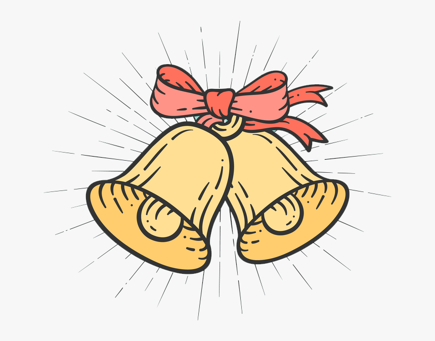 Christmas Watercolor Bells Png - Bell Drawing, Transparent Png, Free Download