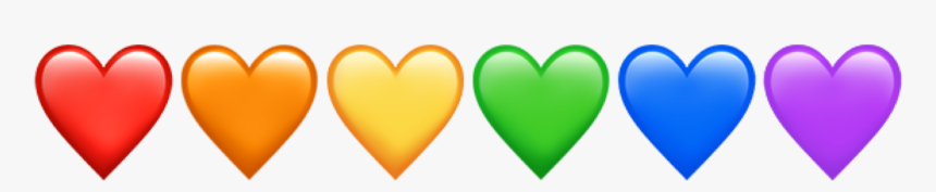 #lgbt #lgbtq #lgbtq #lgbtpride #ios #apple #heart #hearts - Emoji Corazones Arcoiris Png, Transparent Png, Free Download