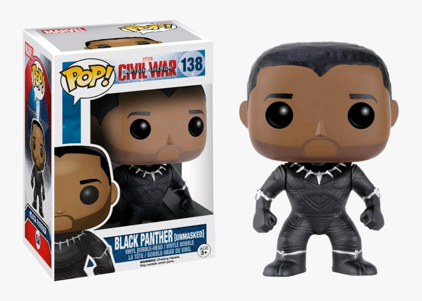 Funko Pop Black Panther Unmasked, HD Png Download, Free Download