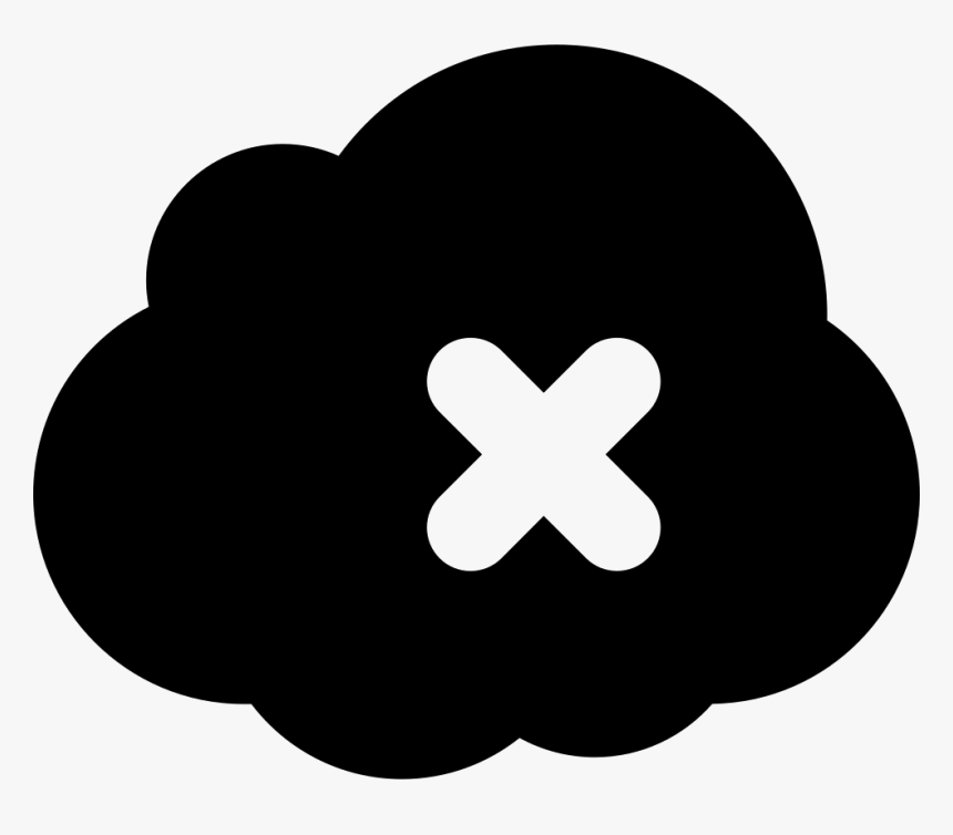 Cloud Black Shape With A Cross, HD Png Download, Free Download