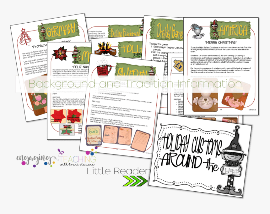 Holiday Customs Around The World Background - Cartoon, HD Png Download, Free Download