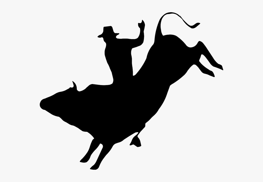 Cowboys, Gibbons, Yippee Yay - Rodeo Bull Rider Silhouette, HD Png Download, Free Download