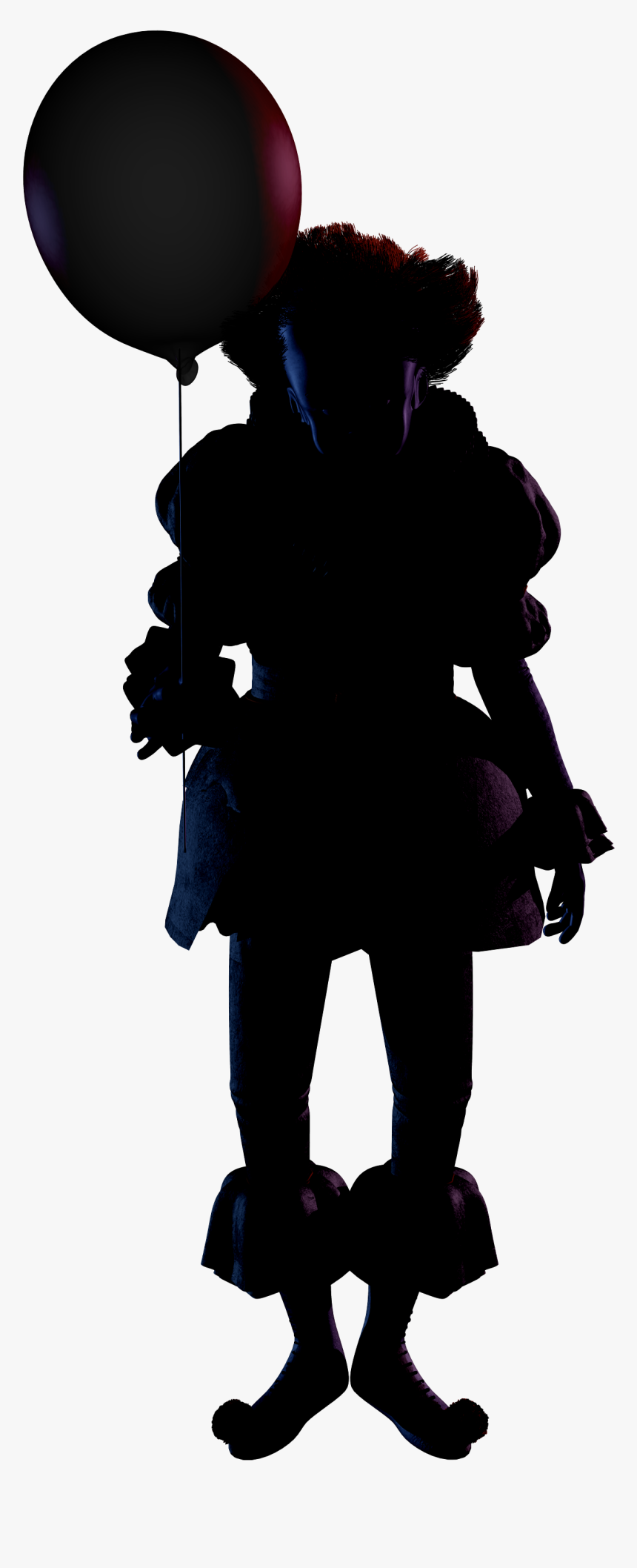 Pennywise Silhouette With Balloon, HD Png Download, Free Download