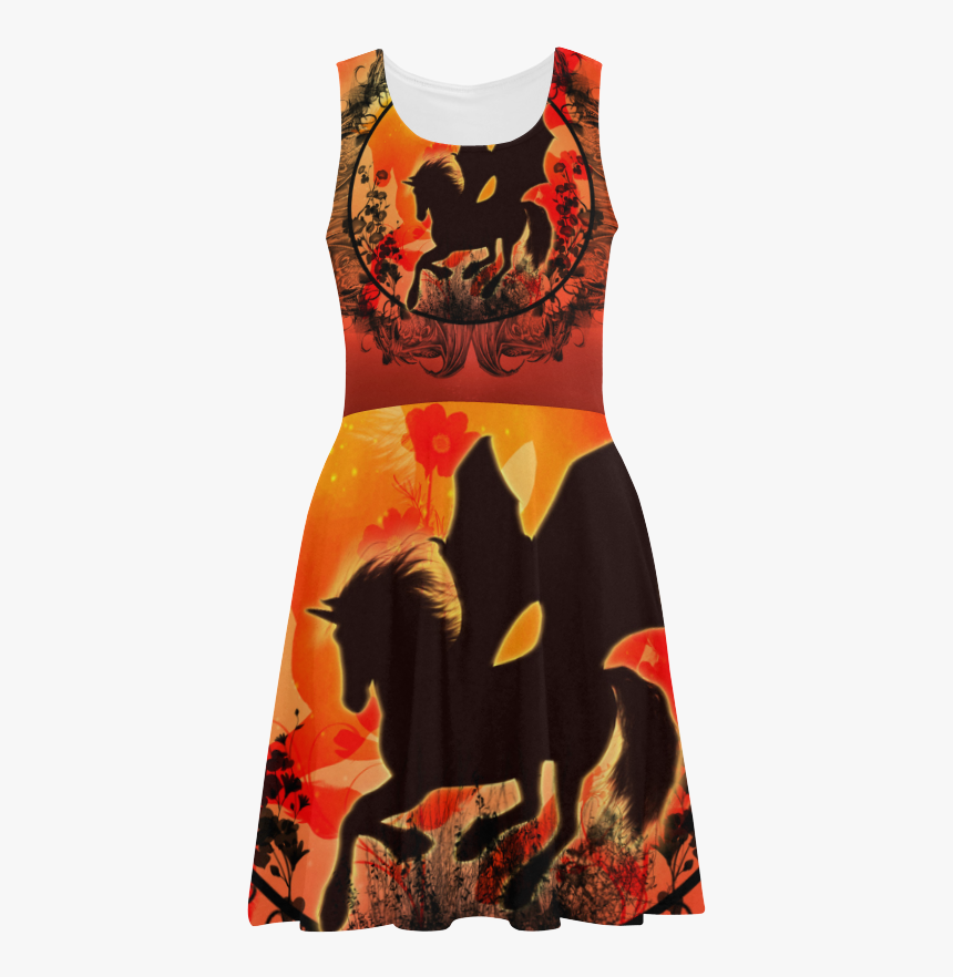 Wonderful Black Unicorn Silhouette Atalanta Sundress - Pattern, HD Png Download, Free Download