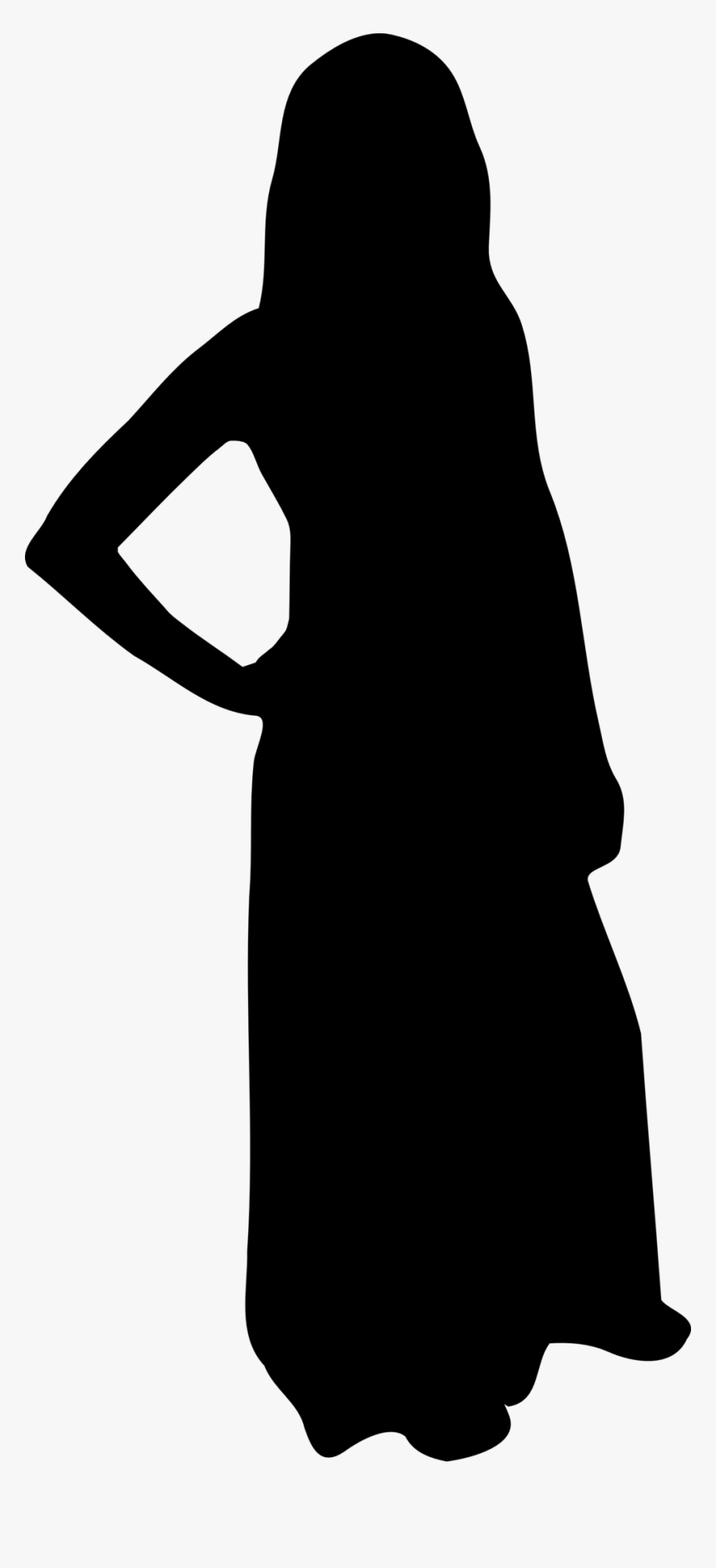 Wizard Clipart Shadow - Indian Woman Silhouette Png, Transparent Png, Free Download