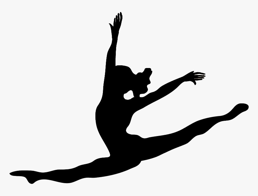 Ballet Dancer Silhouette Clip - Gymnastics Png, Transparent Png, Free Download
