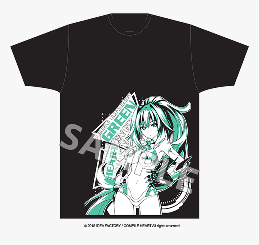 Green Heart - Purple Heart Neptunia Shirt, HD Png Download, Free Download