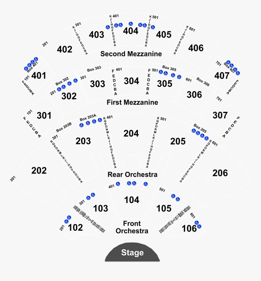 Caesars Palace Seating Chart Section 104 Row F, HD Png Download, Free Download