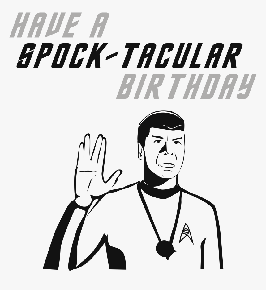 Spock Birthday Card , Png Download - Cartoon, Transparent Png, Free Download
