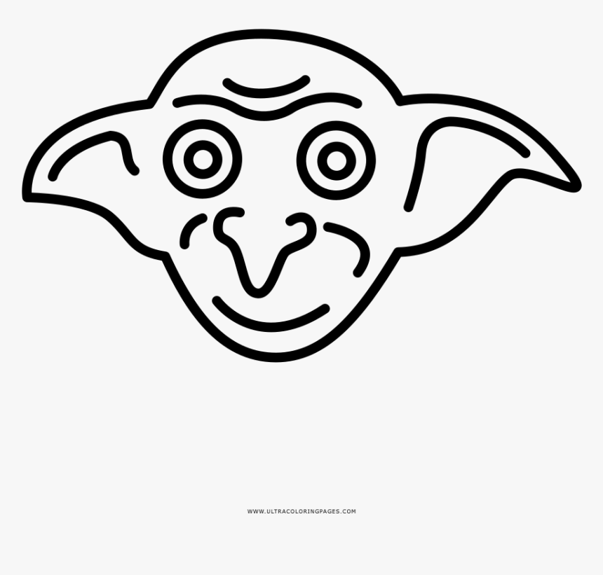 Dobby The House Elf Coloring Page - Harry Potter House Drawings, HD Png Download, Free Download