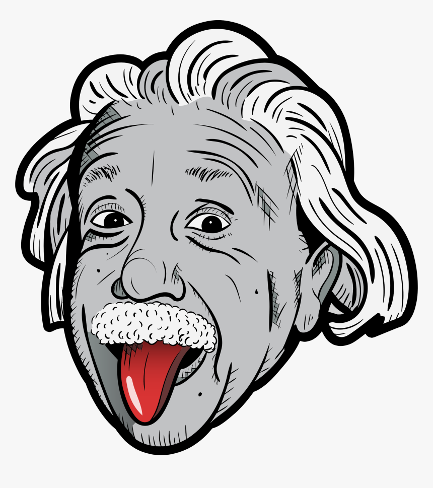 Albert Einstein Clipart , Png Download - Drawing Albert Einstein Tongue, Transparent Png, Free Download