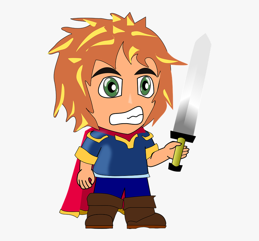 Viking Warrior Cliparts 15, Buy Clip Art - Cartoon Man With Sword, HD Png Download, Free Download