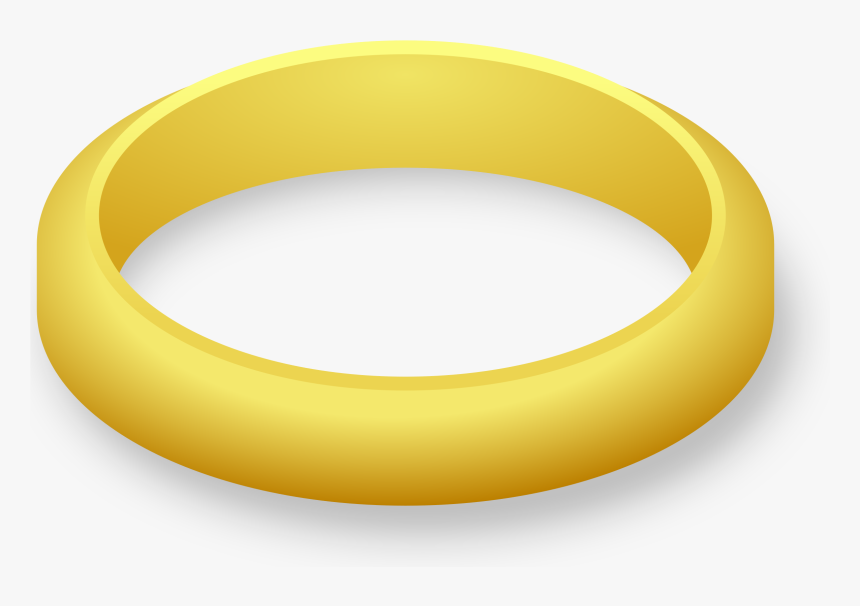 Transparent Interlocking Wedding Rings Clip Art - Gold Ring Clipart, HD Png Download, Free Download