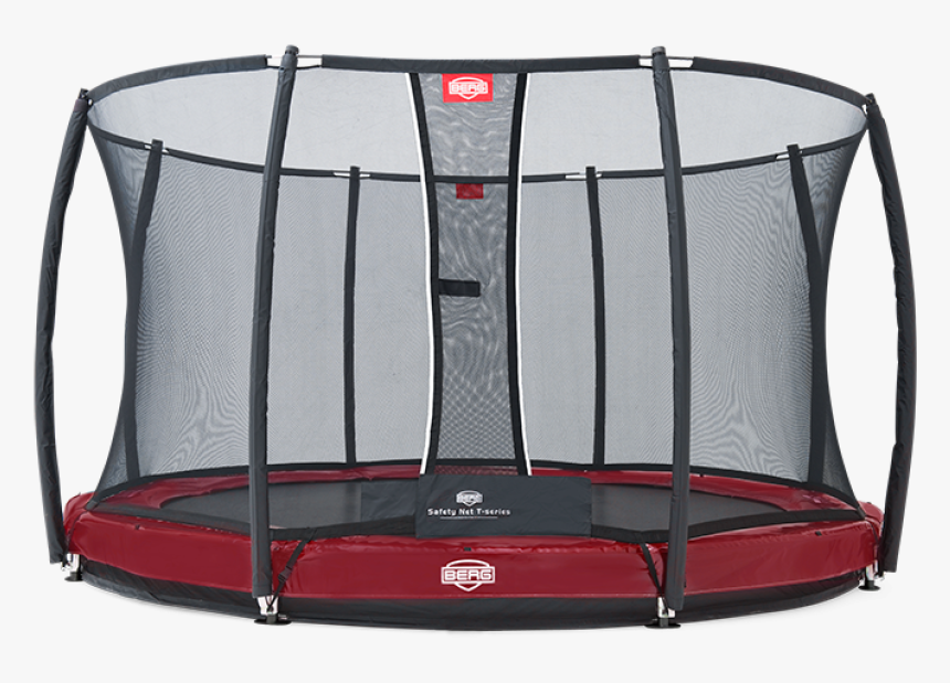 Trampoline Png - Oval In Ground Trampoline With Enclosure, Transparent Png, Free Download