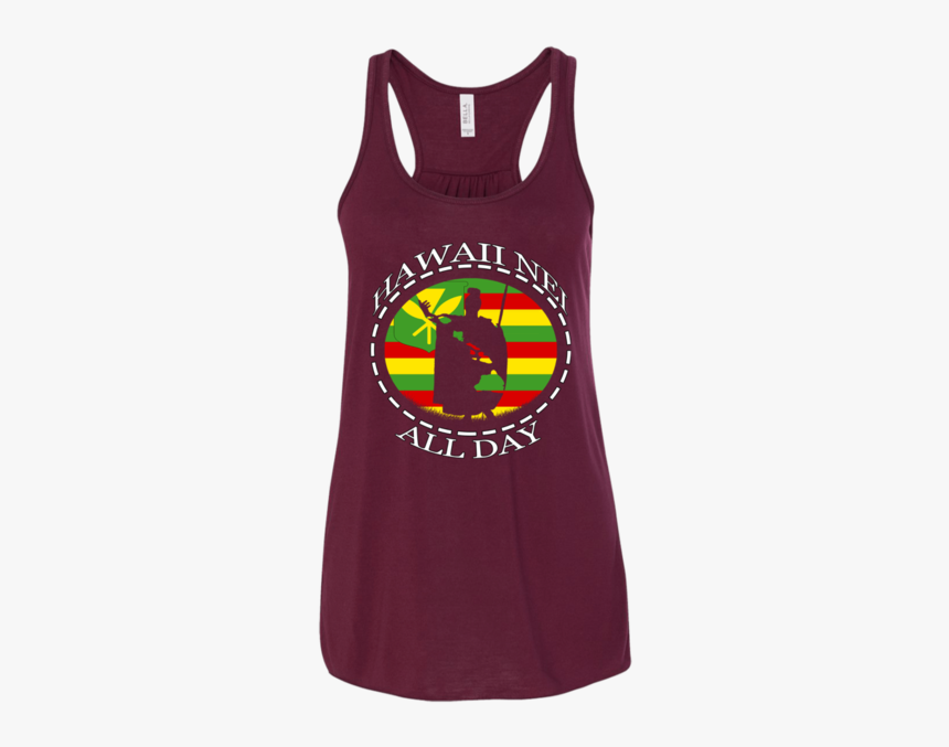 The Rising Sun Kanaka Maoli Flag Bella Canvas Flowy - Bella + Canvas Women's B8800 Flowy Racerback Tank, HD Png Download, Free Download