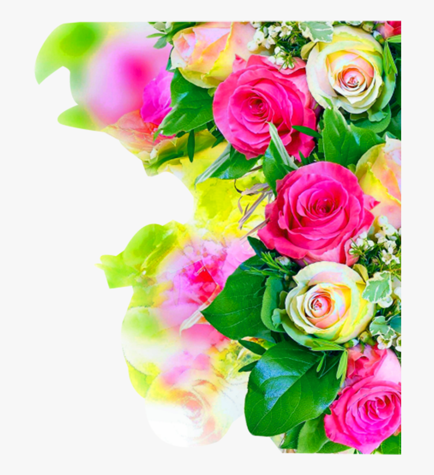Colorful, Rose, Wedding Flower ,flower, Watercolor, - Rose Flower Background Hd, HD Png Download, Free Download
