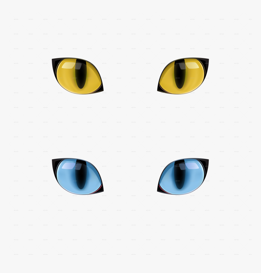 Blue Cat Eyes - Cat Eyes No Background, HD Png Download, Free Download