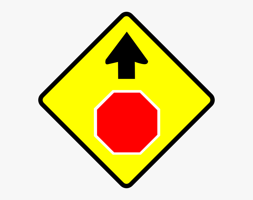 T Intersection Ahead Sign, HD Png Download, Free Download