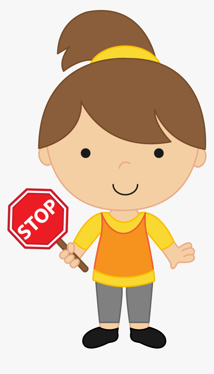 Cartoon Stop Sign Clipart - Child Stop Clipart, HD Png Download, Free Download