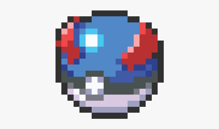 Great Ball - 8 Bit Pokeball Png, Transparent Png, Free Download