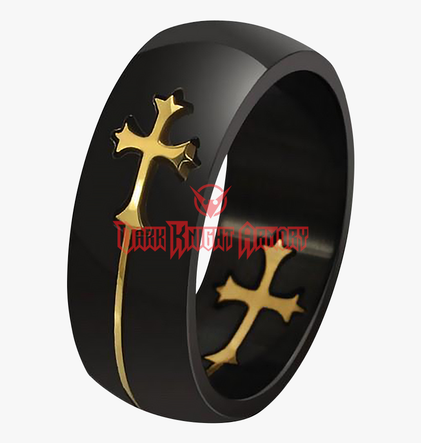 Gothic Cross Ring - Finger Ring Designs For Male In Cross, HD Png Download, Free Download