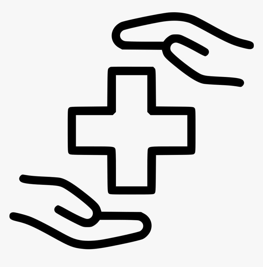 Health Care Medicine Hospital Doctor Cross - Heart Hands Icon Png, Transparent Png, Free Download