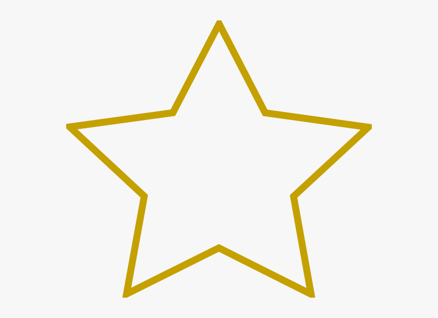 Star Shape Clip Art At Clker - Gold Star Outline Png, Transparent Png, Free Download