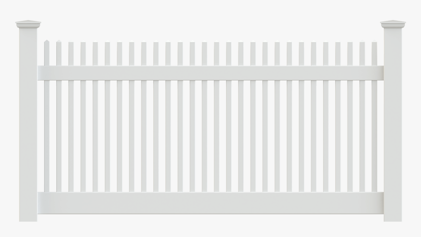 New England Vinyl Picket Fence - Monochrome, HD Png Download, Free Download