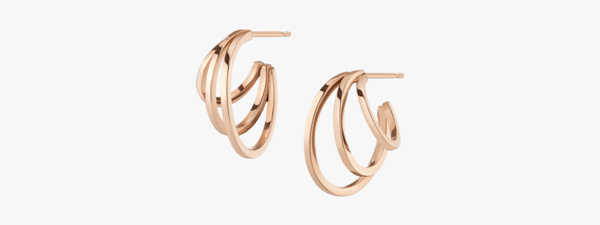 Deco Triple Gold Hoop Earrings - Earrings, HD Png Download, Free Download