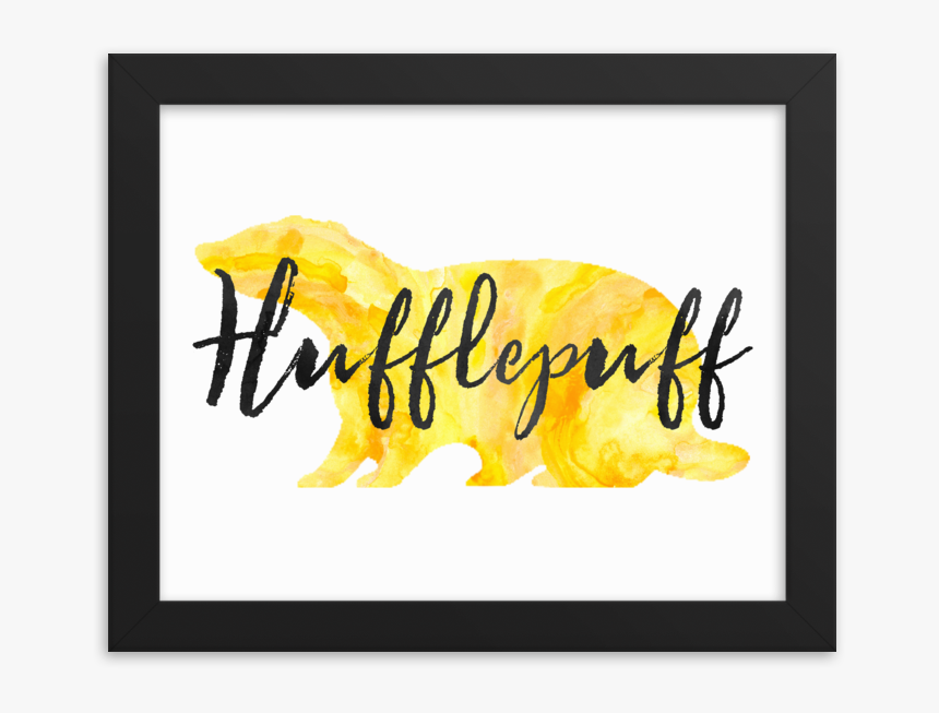 Hufflepuff Hogwarts House Pride Art Print - Calligraphy, HD Png Download, Free Download