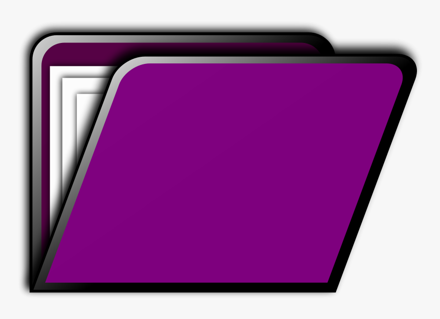 Folder Icon - Kids Purple Folder Clipart, HD Png Download, Free Download