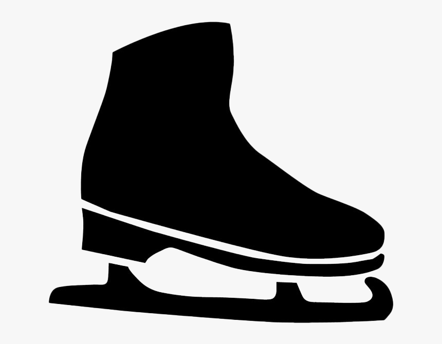 Ice Skates Png Clipart - Ice Skate Black And White, Transparent Png, Free Download